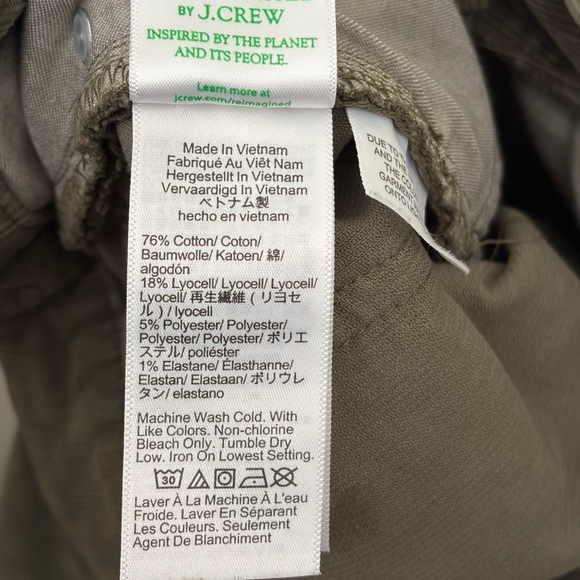 J.Crew Re-Imagined Olive Green Corduroy High-Rise Wide-Leg Pants Size 25 - Picture 13 of 15